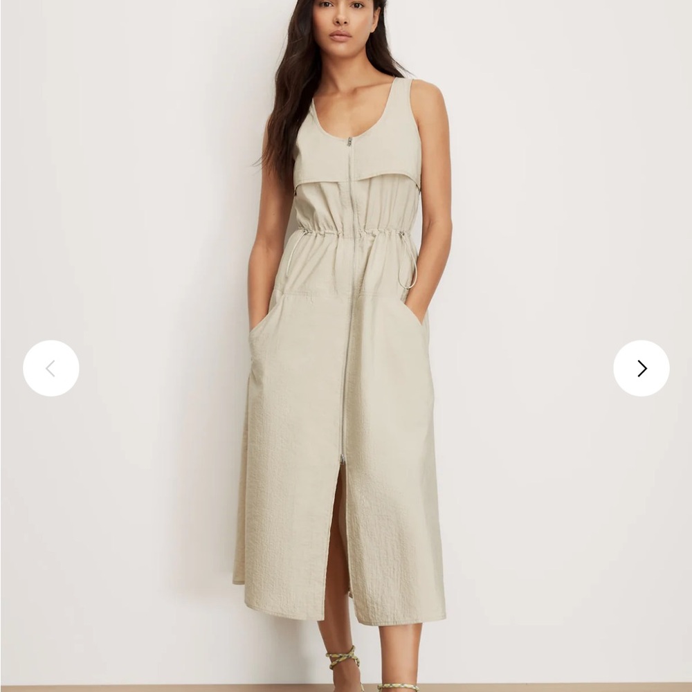 Veronica Beard Hughes Midi Dress in Muted Pistachio